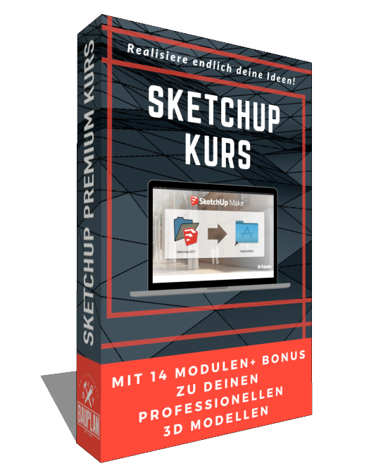 Onlinekurs Sketchup Grundlagen lernen mit DIY Bauplan und Matthias